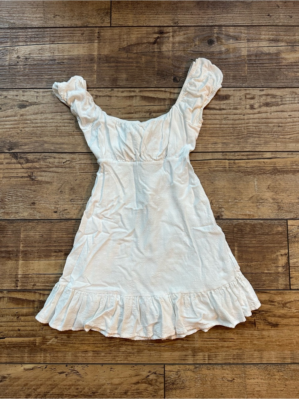 PacSun White Ruffle Mini Dress